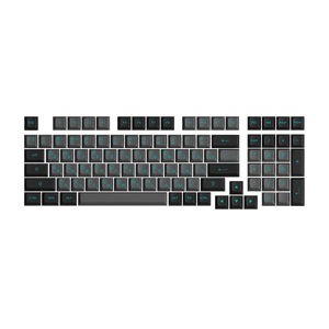 Akko Black Cyan Cyrillic Keycap Set (98-key)