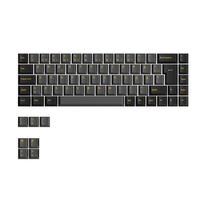 Black & Gold ISO Nordic Tastenkappen Set (76-Tasten)