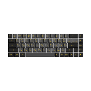 Black & Gold Cyrillic Keycap Set (68-key)