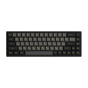 Black & Gold Cyrillic Keycap Set (68-key) Install on the Keyboard