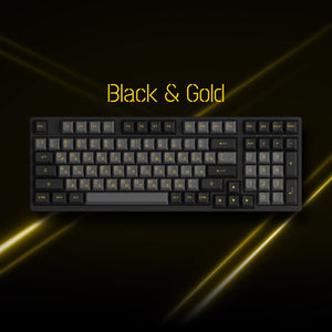 Akko Black Gold Cyrillic Keycap Set (98-key)