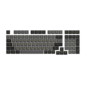 Akko Black Gold Cyrillic Keycap Set (98-key)
