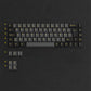 Black & Gold ISO Nordic Tastenkappen Set (76-Tasten) row height
