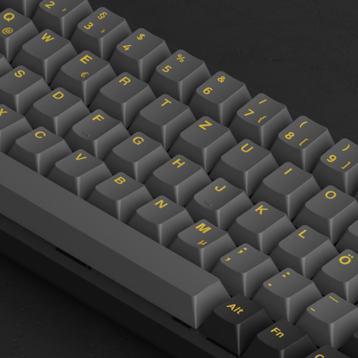 Black & Gold ISO Nordic Tastenkappen Set (76-Tasten) key details