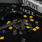Black & Gold ISO Nordic Tastenkappen Set (76-Tasten) on the desk details