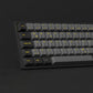 Black & Gold ISO Nordic Tastenkappen Set (76-Tasten) install on the keyboard left details