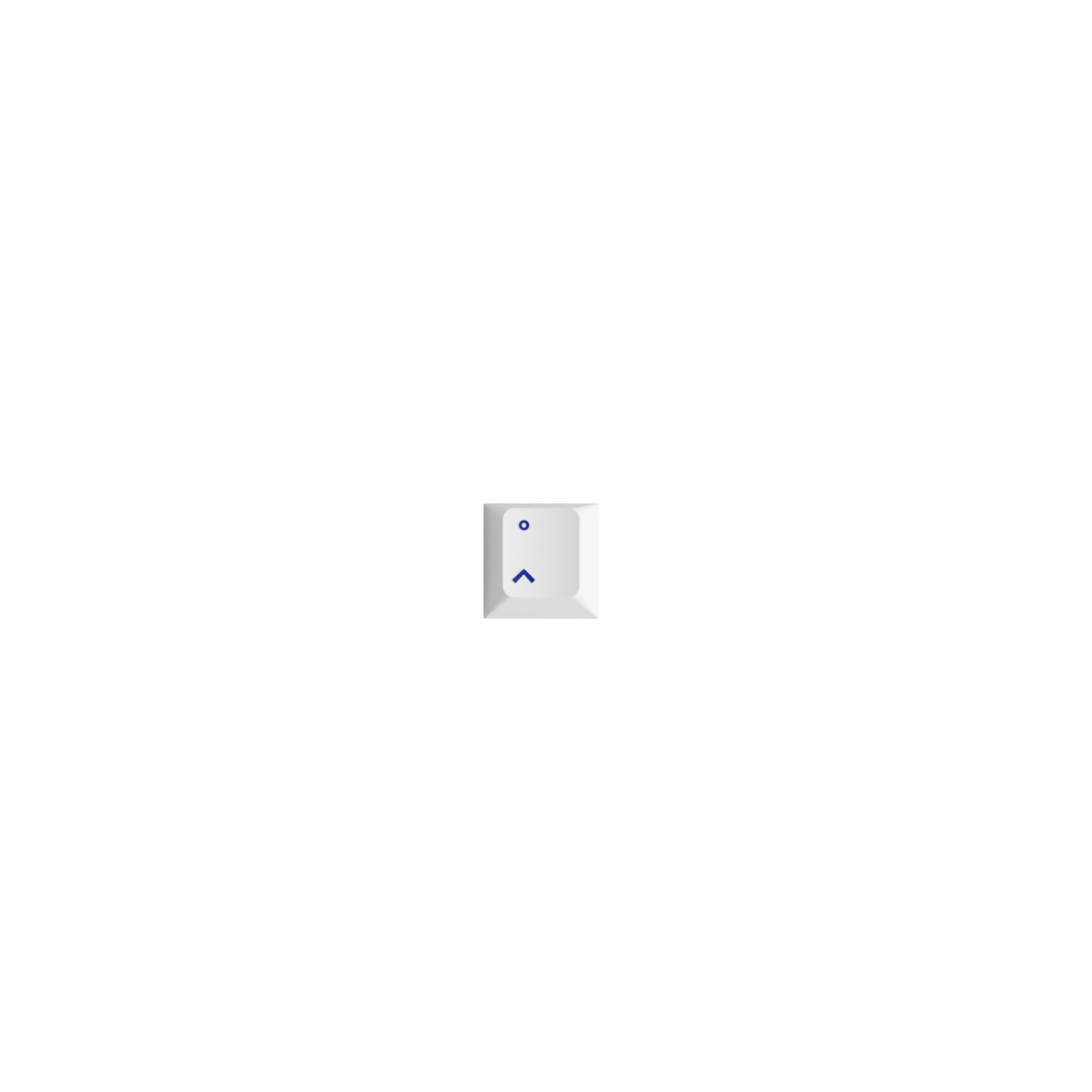 Akko Blue on White 3068B Plus ISO Keyboard key