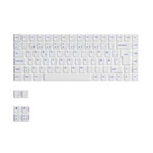 Blue on White ISO Nordic Keycap Set (91-key)