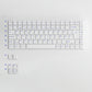 Blue on White ISO Nordic Keycap Set Row Height Details