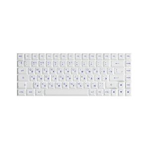 Akko Blue on White Cyrillic Keycap Set (84-key)