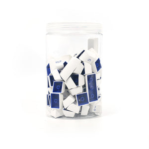 Akko Blue on White Cyrillic Keycap Set (97-key) Jar Packaging