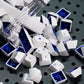 Akko Blue on White Cyrillic Keycap Set (97-key) Details