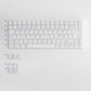 Blue on White ISO Nordic Tastenkappen Set install on the keyboard row height