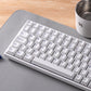 Blue on White ISO Nordic Tastenkappen Set install on the keyboard left details