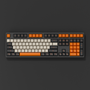 Carbon Retro Tastenkappen Set