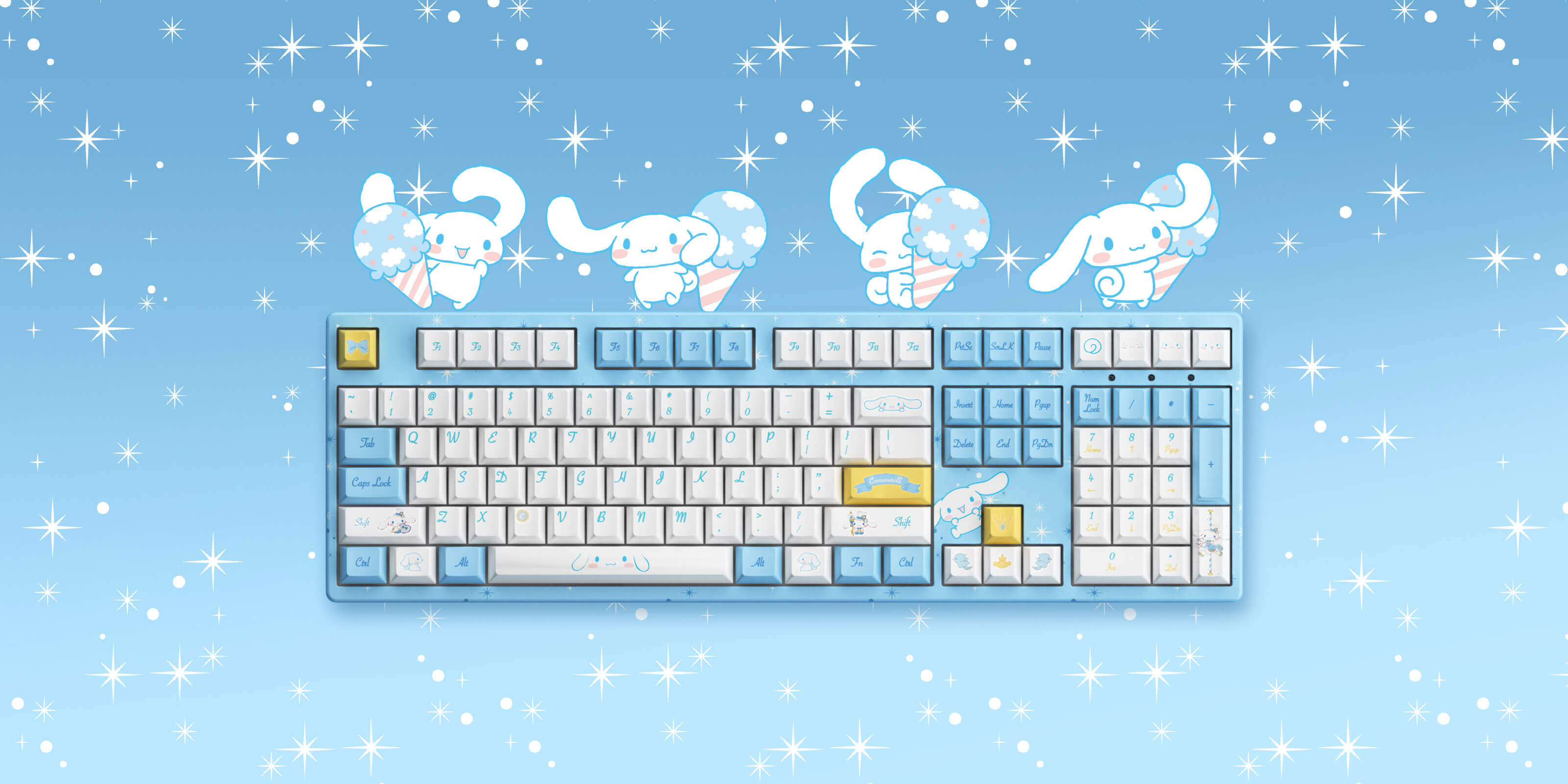 cinnamoroll 3108v2 ergonomische tastatur