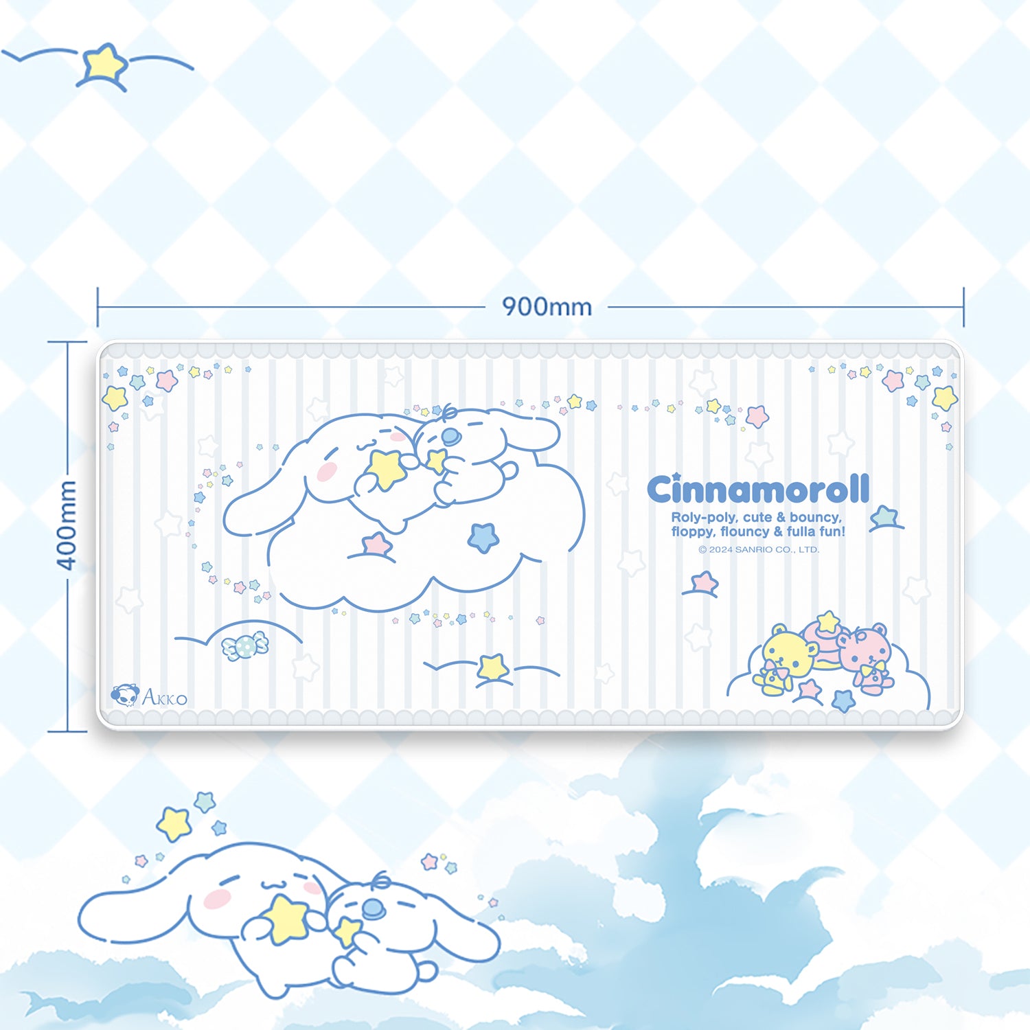 Cinnamoroll Star Mouse Pad Size