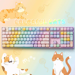 Colorful Cats Keycap Set (142 Keys)