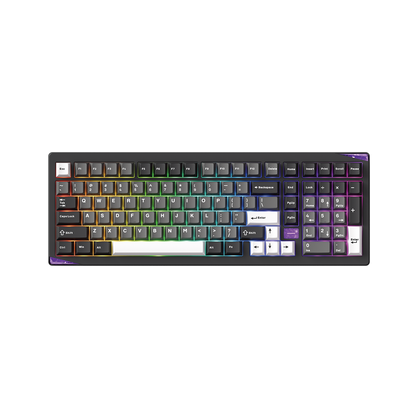 Akko Gem 02 VIA Custom Mechanical Keyboard Black Silver