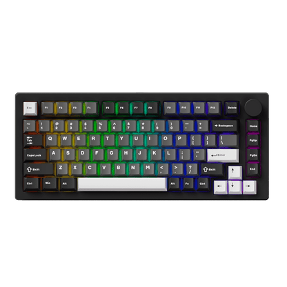 MonsGeek M1 V5- Black on White- Black & Silver