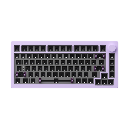 Purple MonsGeek M1W V3 DIY Kit in the white background