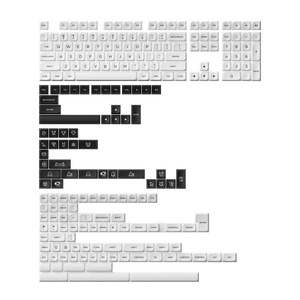 Black on White MDA Tastenkappen Set (227 Tasten)