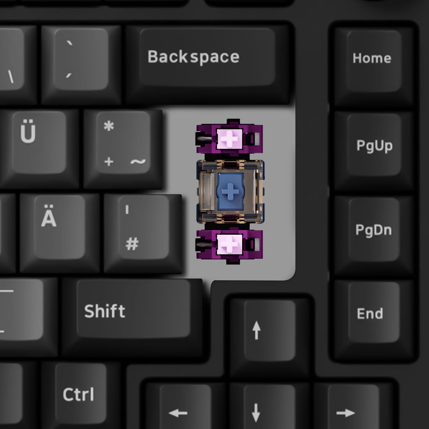 Akko MOD 007B HE Black & Silver ISO Keyboard Demagnetized Stabilizer