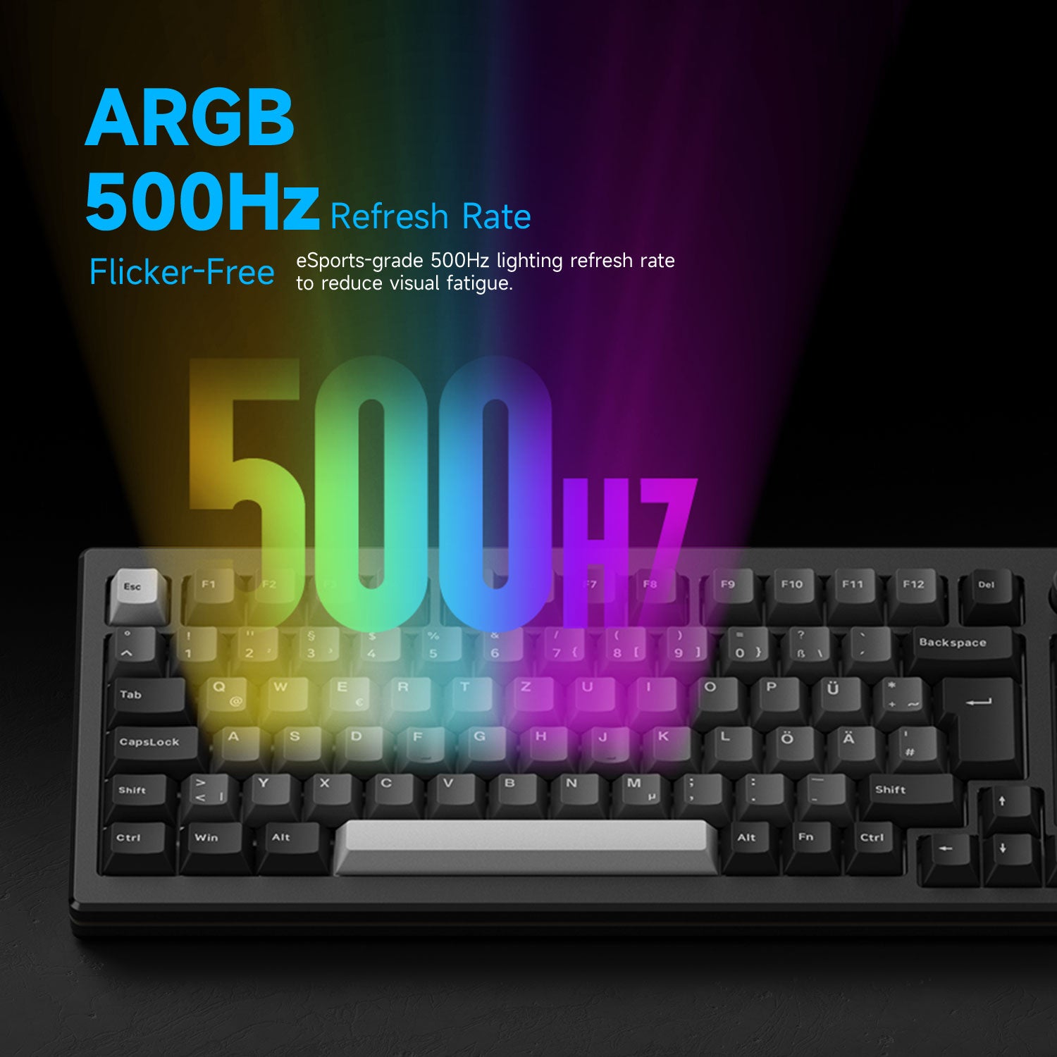 Akko MOD 007B HE Black & Silver ISO Keyboard ARGB