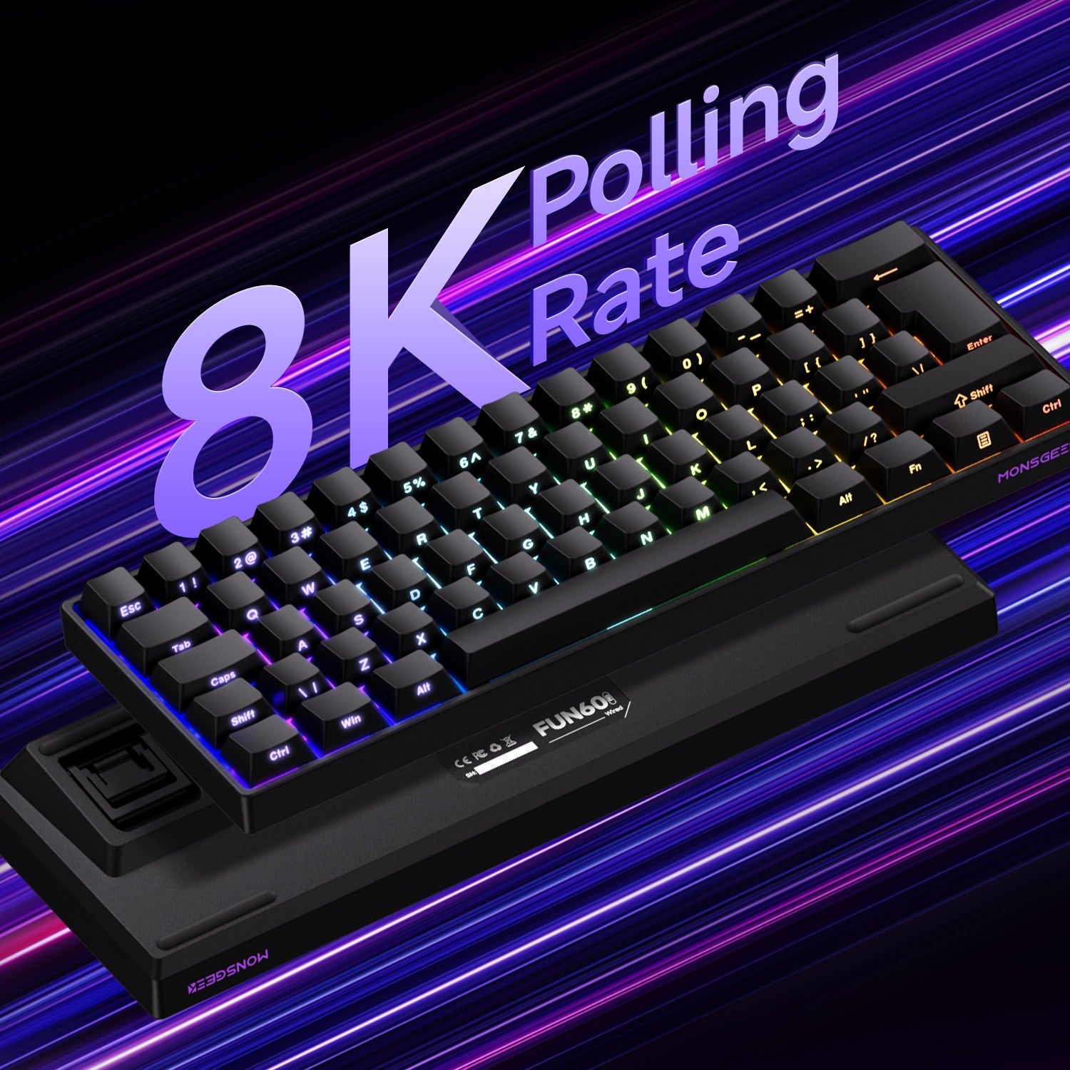 Monsgeek FUN60 Pro ISO HE Magnetic Keyboard 8k Polling Rate