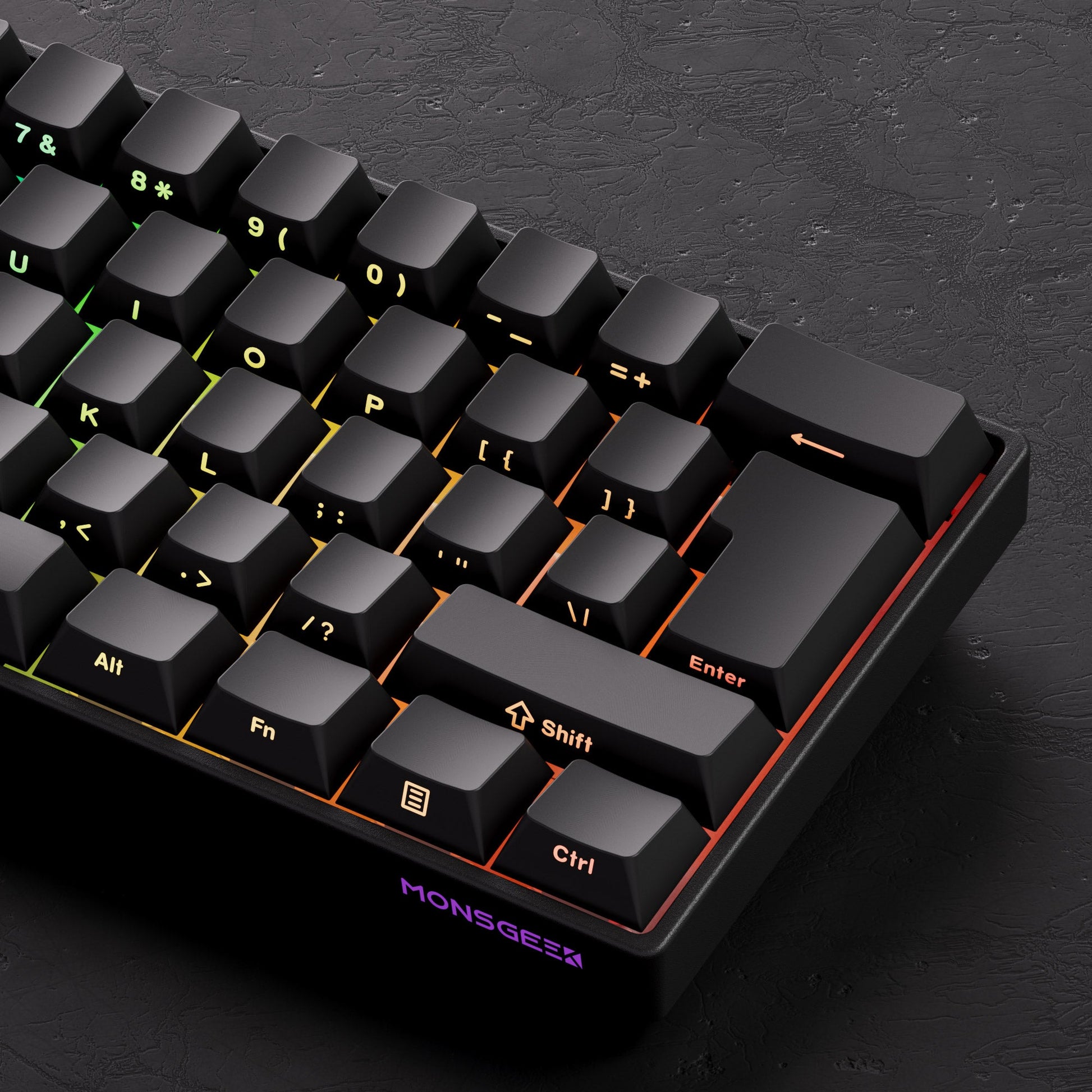 Monsgeek FUN60 Pro ISO HE Magnetic Keyboard Side Keycap Details 