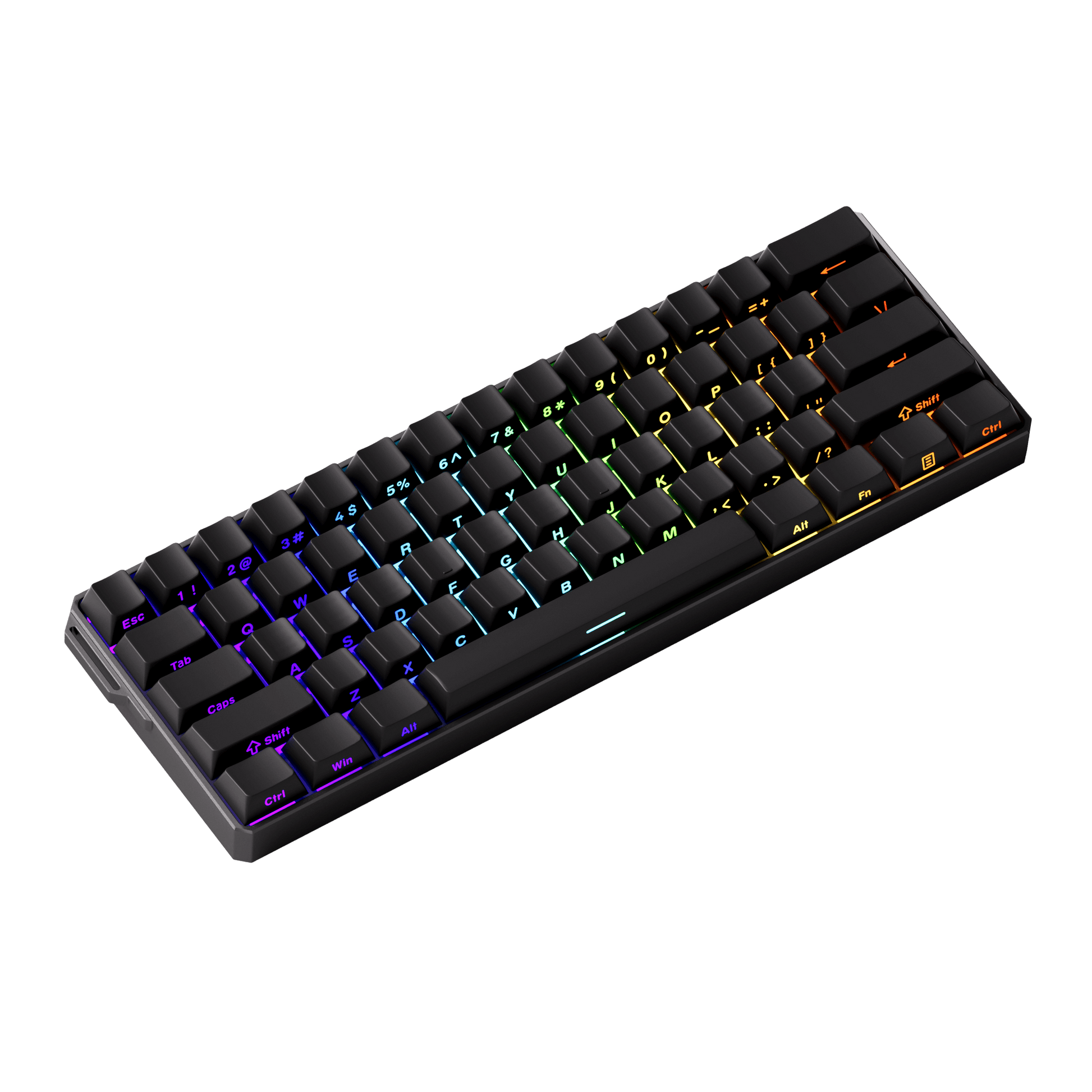 FUN60 Ultra Black Magnetic Keyboard Side Printed Keycaps