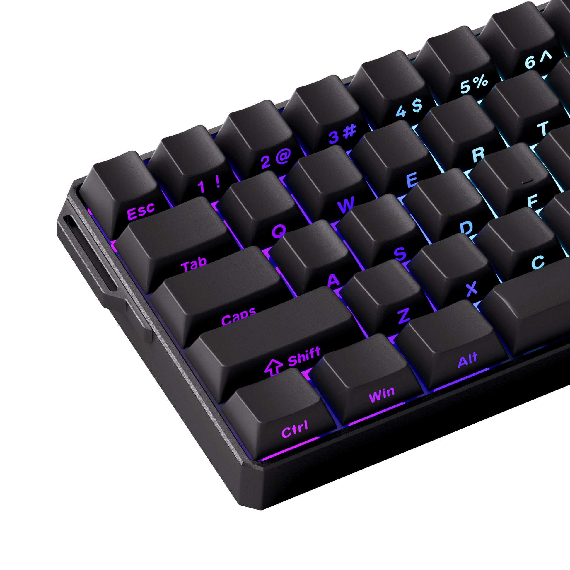 FUN60 Ultra Black Magnetic Keyboard Side Printed Keycaps