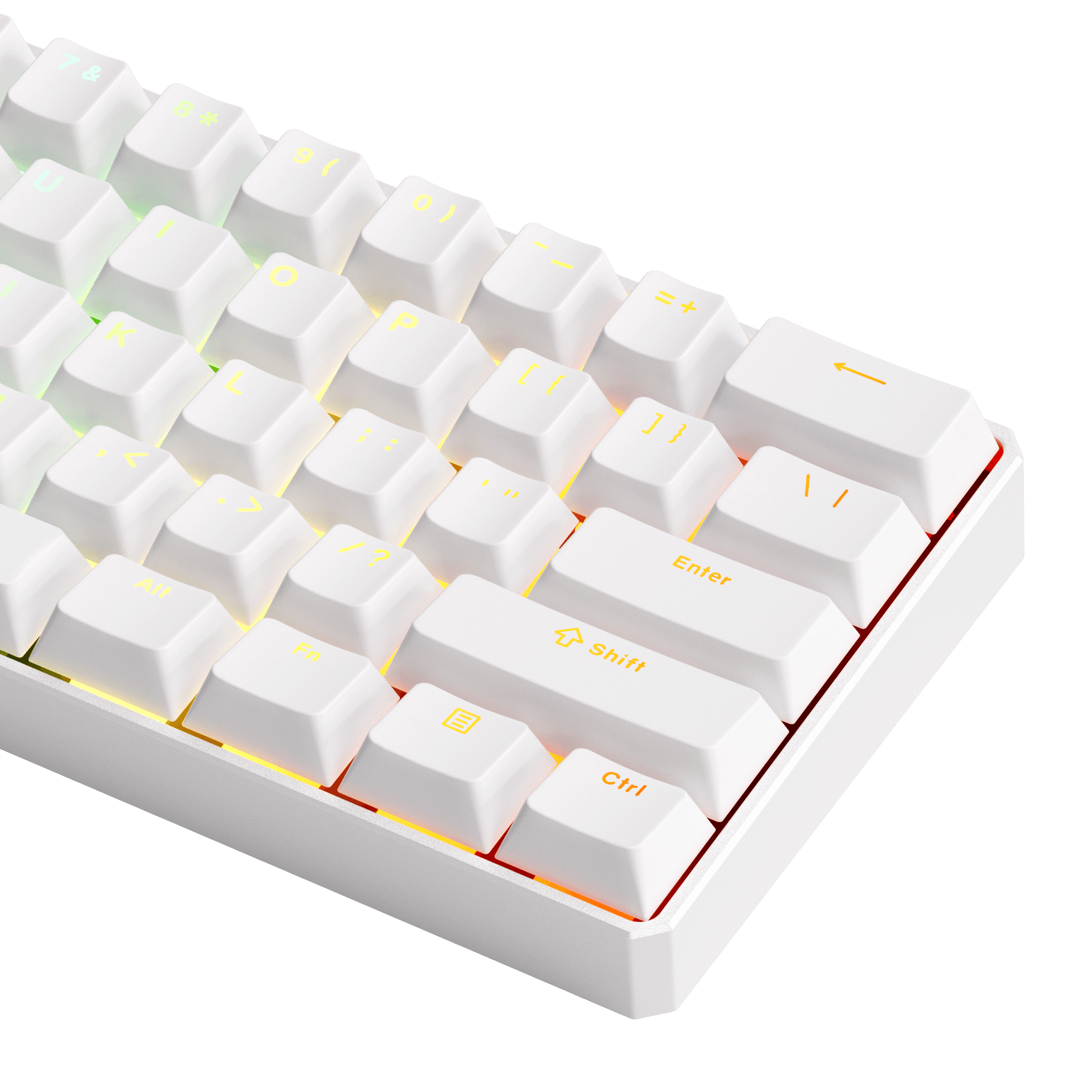 FUN60 Ultra White Magnetic Keyboard Details