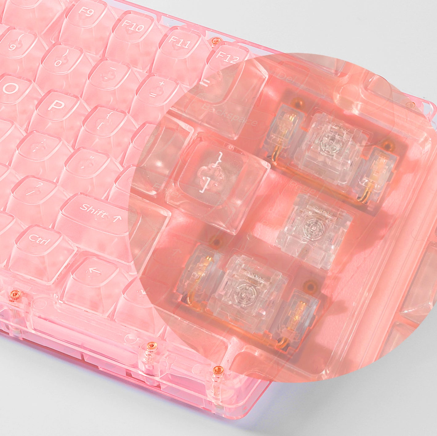 Transparente Einschraubstabilisatoren of monsGeek ICE 75 gaming tastatur