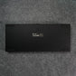 Black MonsGeek M1 V5 HE Magnetic Keyboard Back Details on a gray textured surface