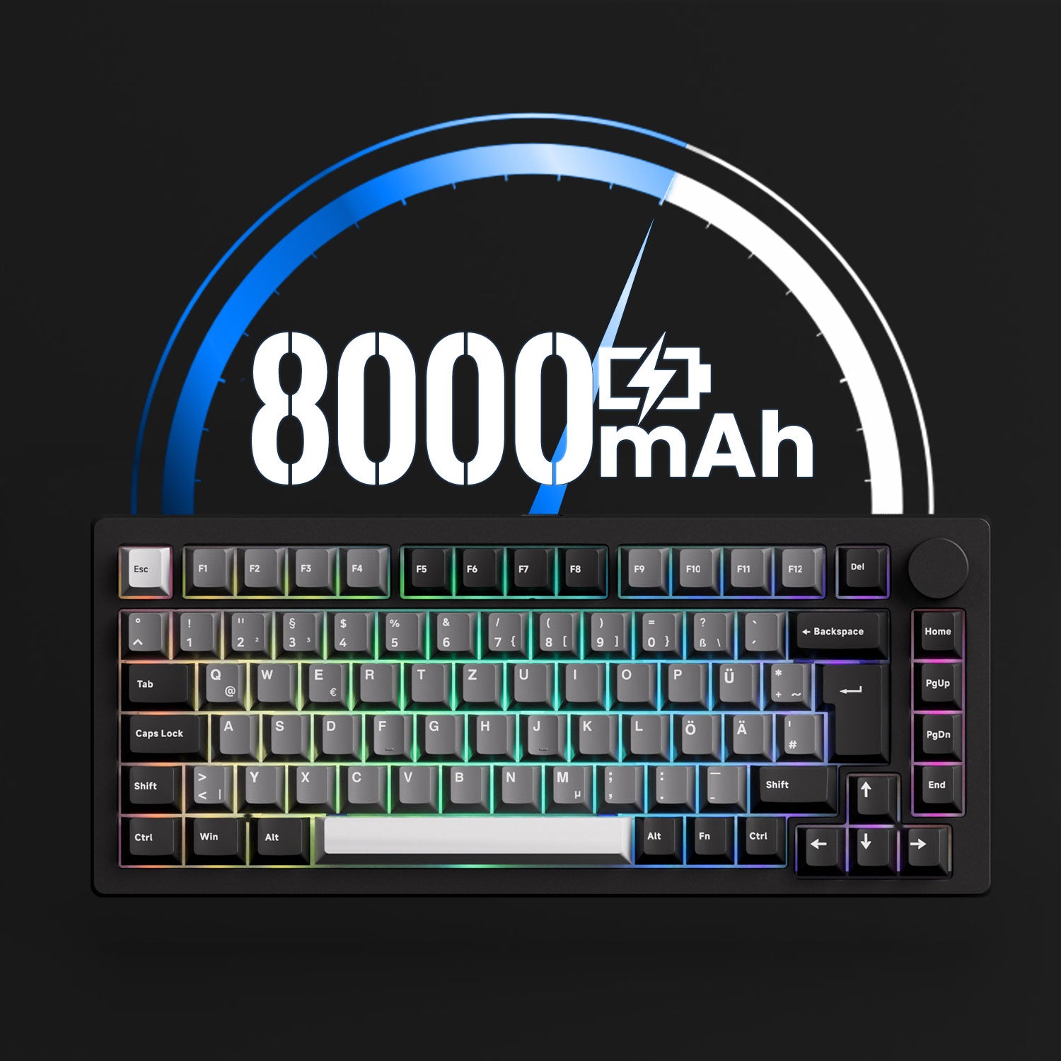 MonsGeek M1 V5 VIA Custom Mechanical Keyboard Support 8000mAh battery