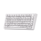 White MonsGeek M1 V5 SP Mechanical Keyboard Standing View