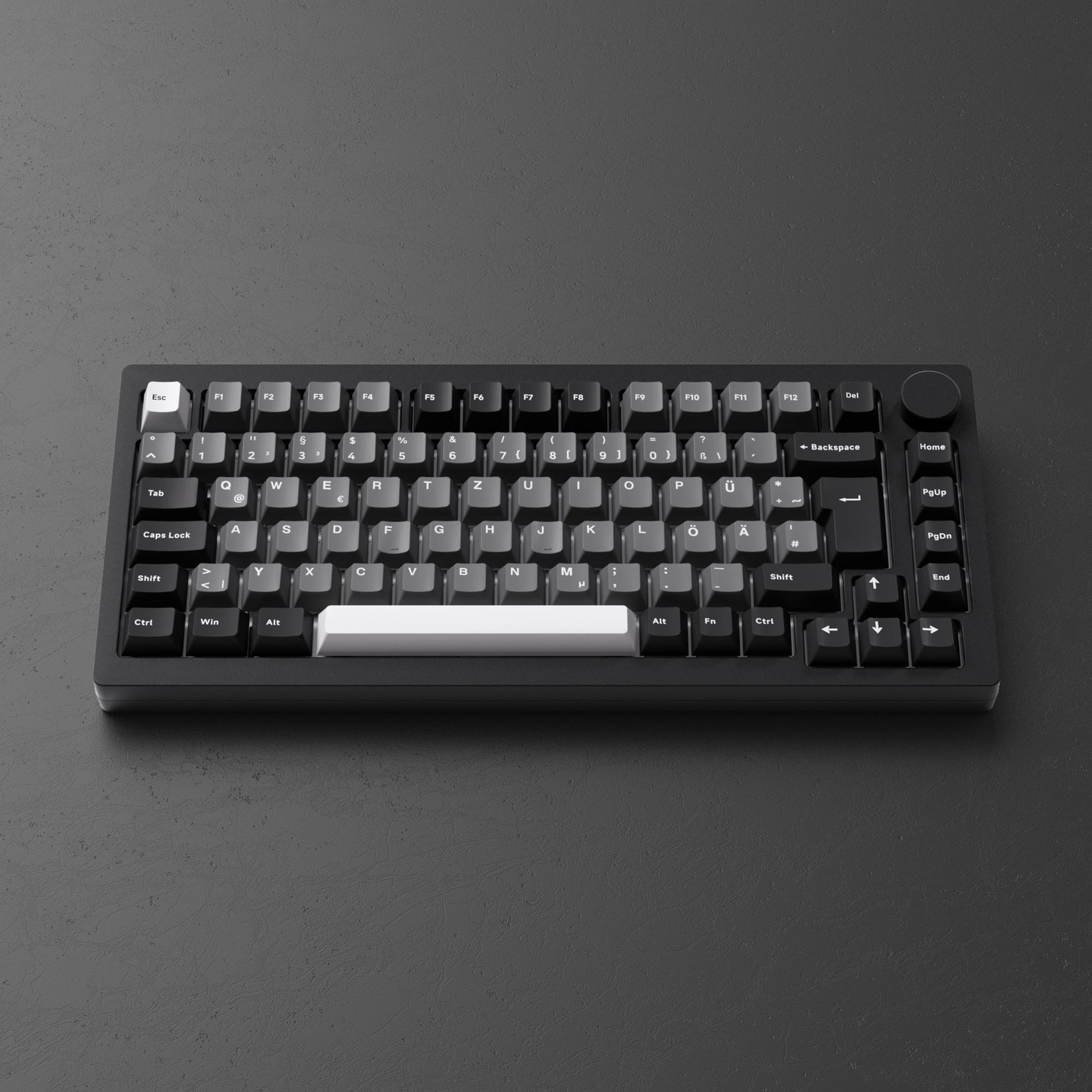 MonsGeek M1W V3 keyboard black and silver theme