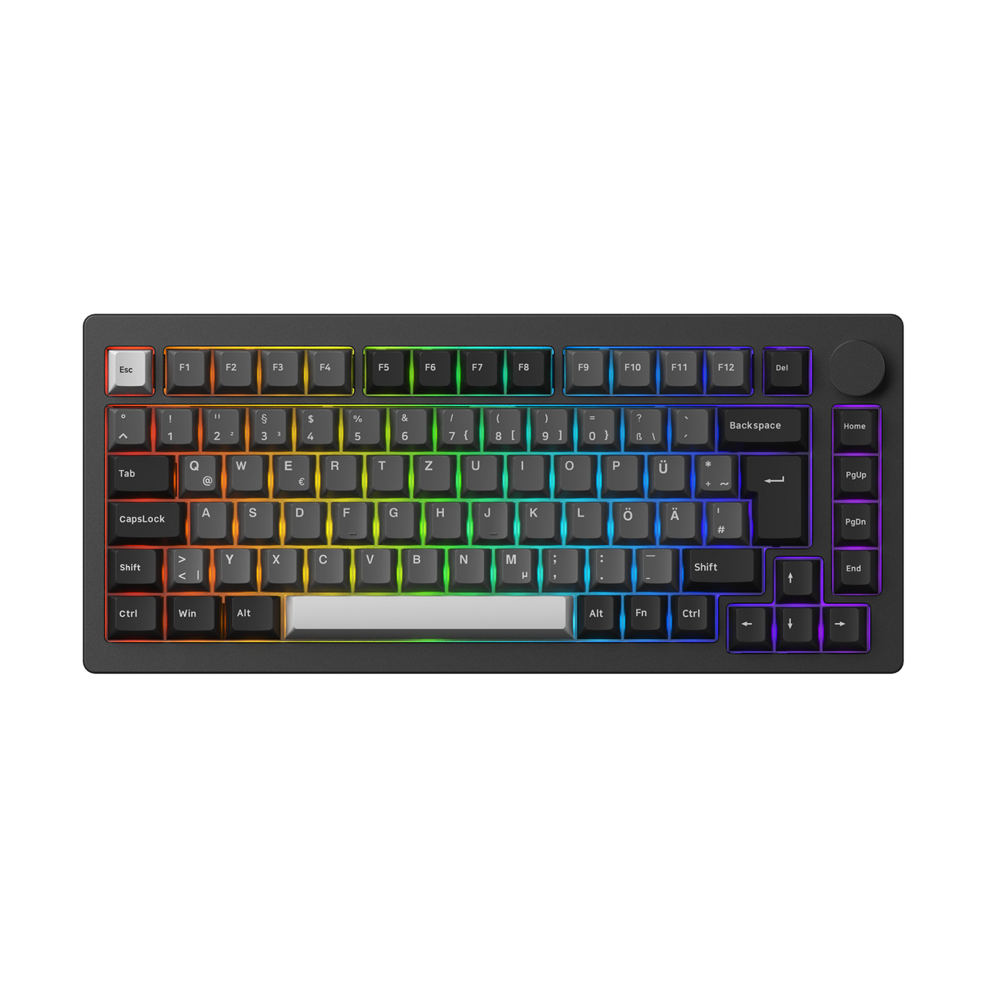 MonsGeek M1W V3 SP keyboard dark night theme with rgb backlit