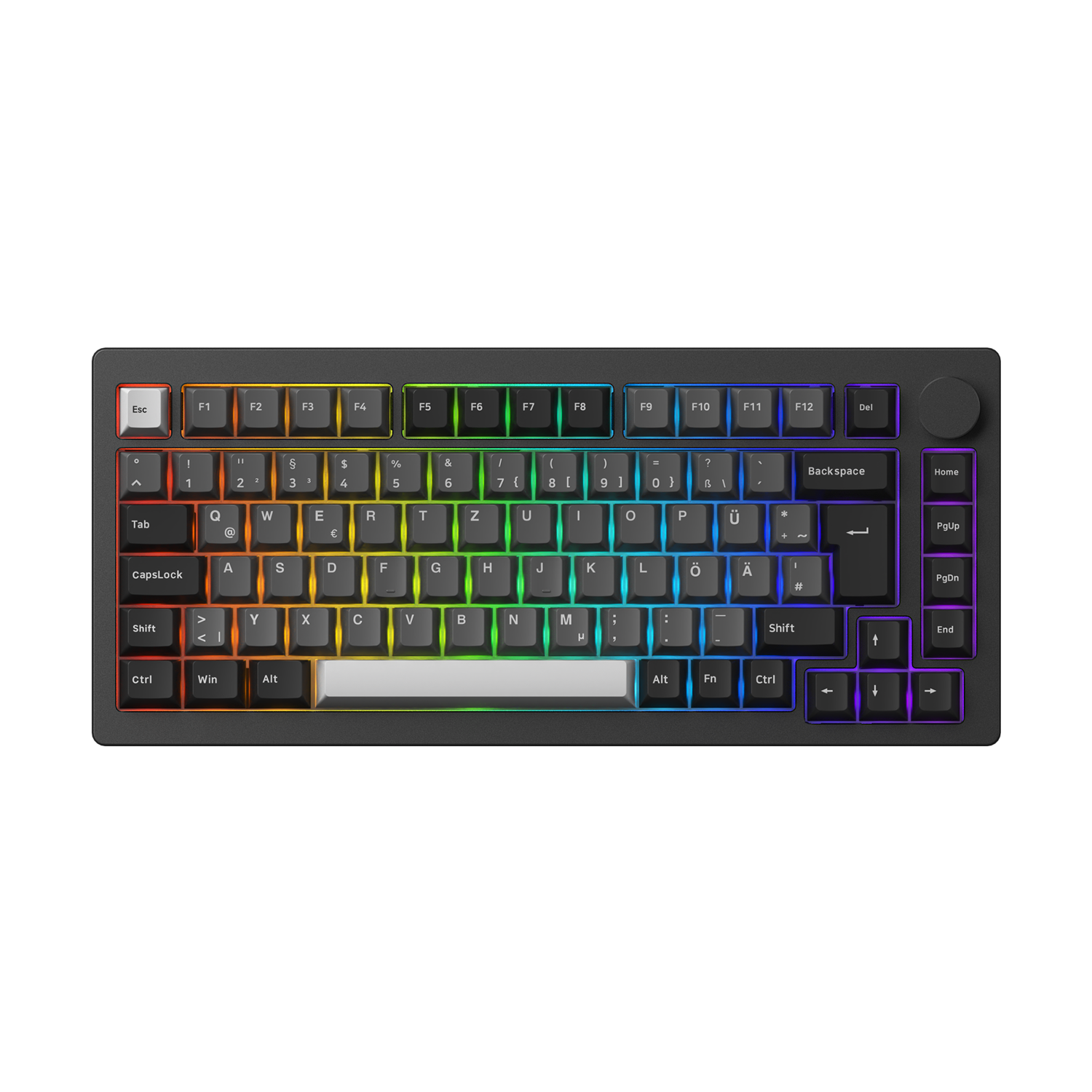 MonsGeek M1W V3 SP keyboard dark night theme with rgb backlit