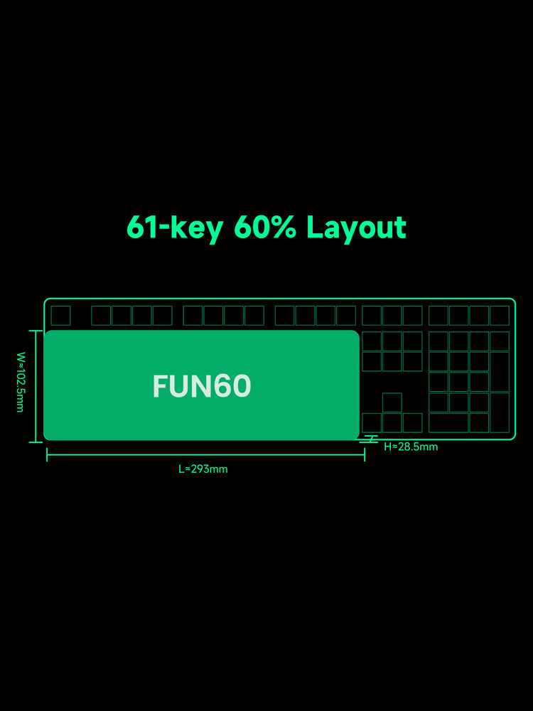 Monsgeek FUN60 60% Layout