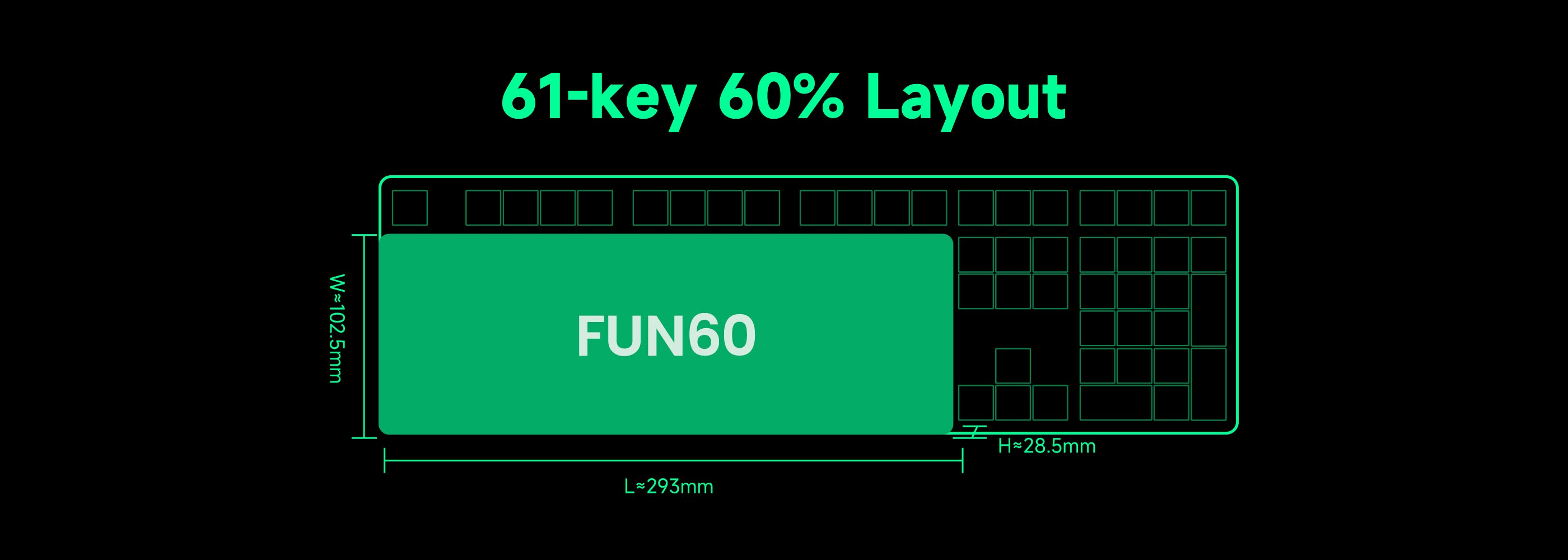 Monsgeek FUN60 60% Layout