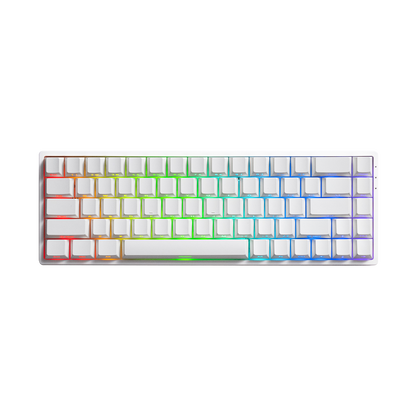 Monsgeek FUN68 HE Magnetic Keyboard White Version With RGB on