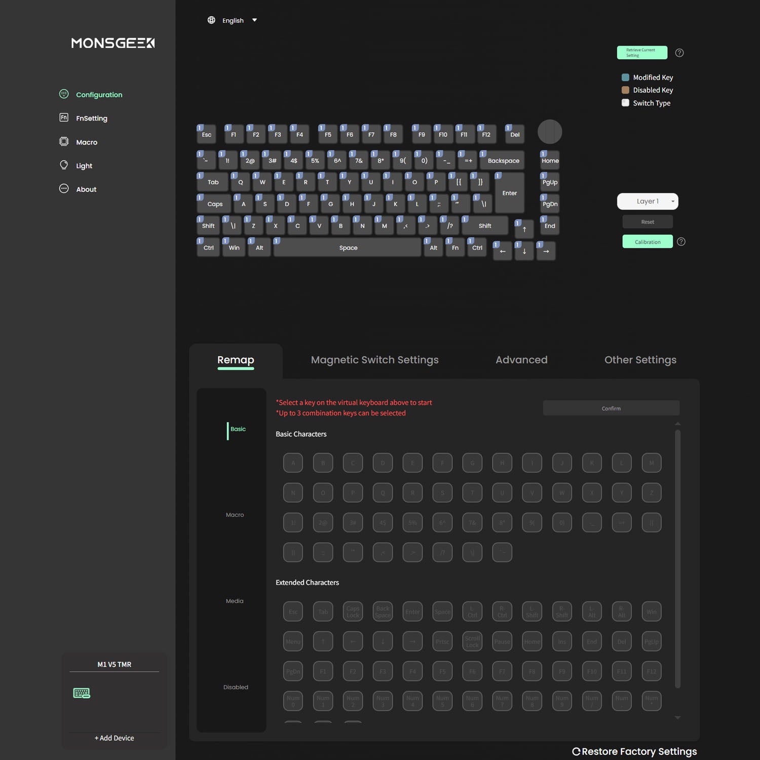 Monsgeek M1 V5 TMR Magnetic Keyboard Driver