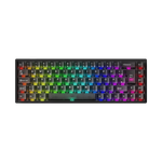 RGB Monsgeek FUN68 ISO HE Keyboard with colorful backlight on a white background