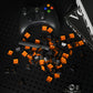 Orange on Black ISO DE Tastenkappen Set (99-key) put on the Desk Details