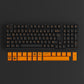 Orange on Black ISO DE Tastenkappen Set (99-key) Install on the Keyboard