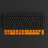 Orange on Black ISO DE Tastenkappen Set (99-key) Install on the Keyboard