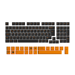 Orange on Black ISO DE Tastenkappen Set (99-key)