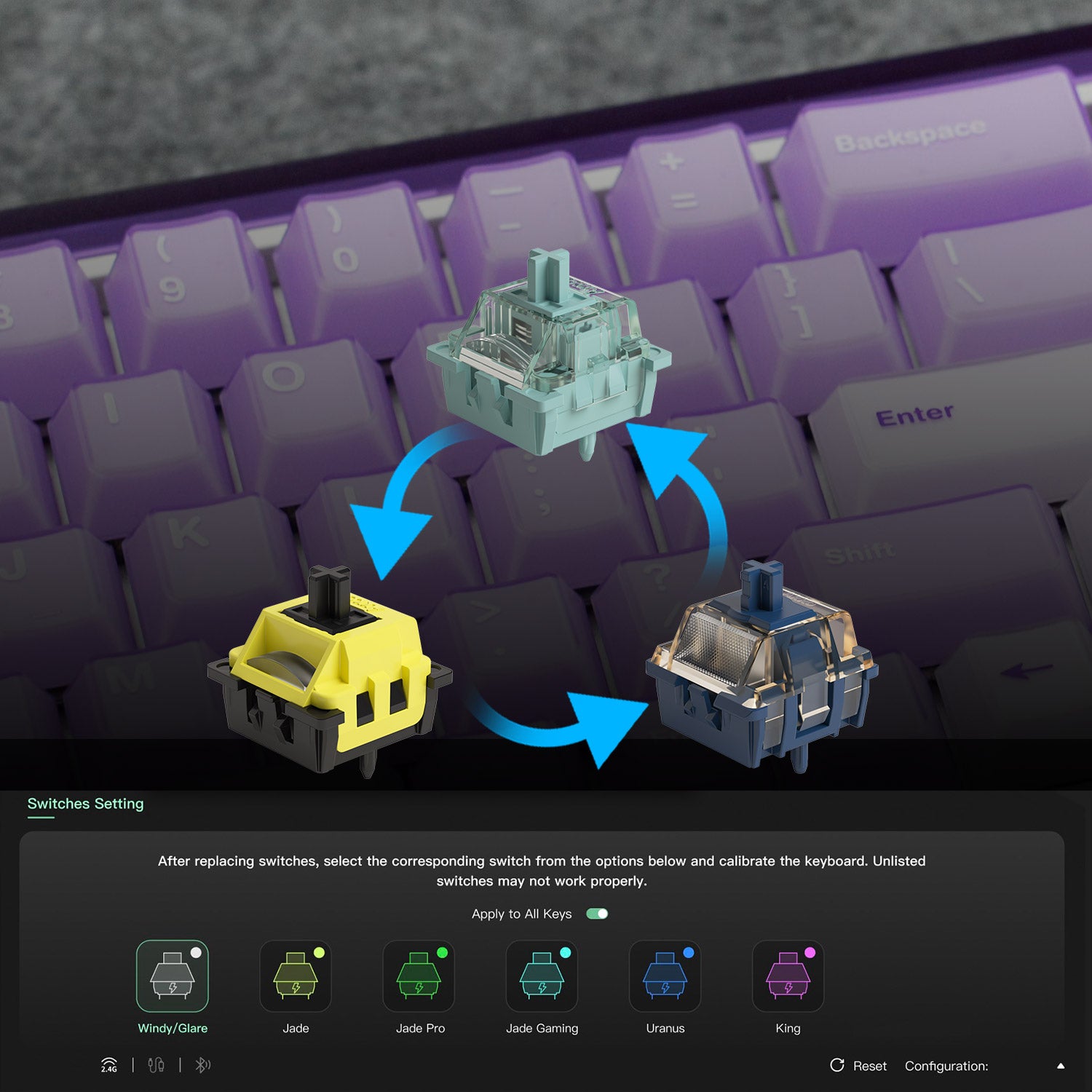 Akko Ray68 HE Magnetic Keyboard Cross compatible